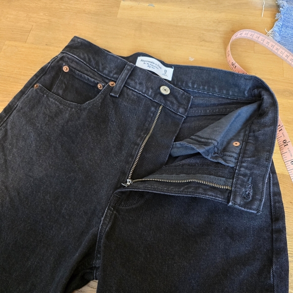 Abercrombie & Fitch 25×31 The '90s Relaxed Black Jean High Rise 25/0R - Picture 10 of 13